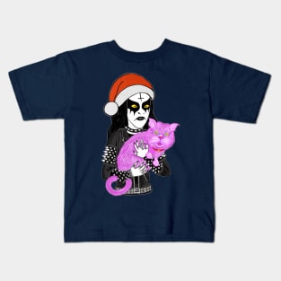 Christmas Metal Head Kids T-Shirt